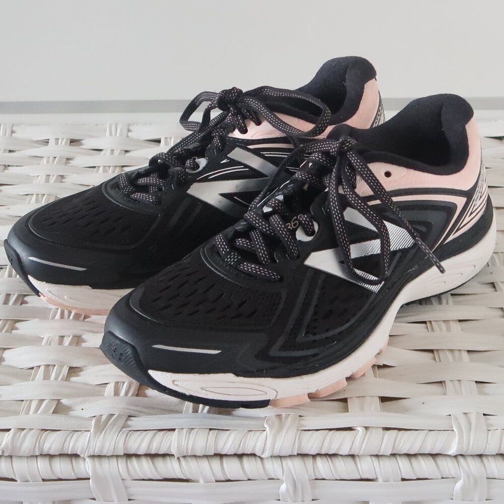 New Balance 860v8 Pink Black Sneakers Running Tennis Shoes Women’s Athletic 6.5